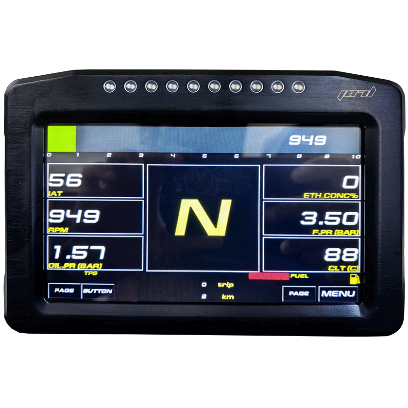 PRD Dash 7 touchscreen digital display for race applications