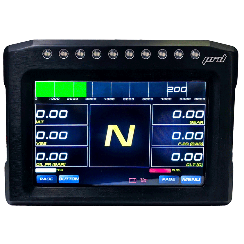 PRD Dash 5 digital display with aluminum housing